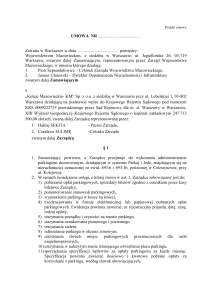 Wzór umowy - Samorząd Województwa Mazowieckiego