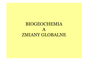 BIOGEOCHEMIA A ZMIANY GLOBALNE