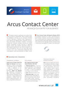 Arcus Contact Center - Arcus Systemy Informatyczne