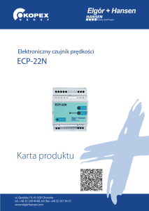 Elektroniczny czujnik prędkości ECP-22N