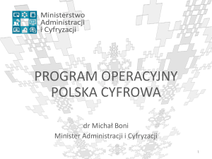 PROGRAM OPERACYJNY POLSKA CYFROWA