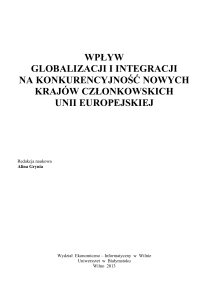 Wpływ globalizacji i integracji na konkurencyjność nowych krajów