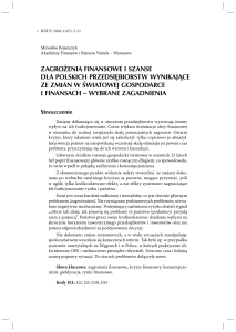 zagrożenia finansowe i szanse dla polskich przedsiębiorstw