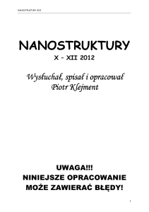 nanostruktury - Piotr Klejment