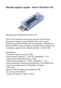Miernik napięcia i prądu - Tester USB KWS-V20