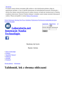 Talidomid, lek z dwoma obliczami - Informacje