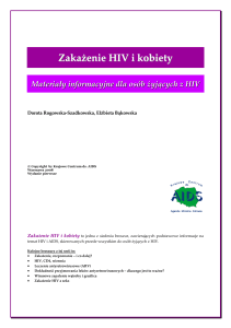 Zakażenie HIV u kobiet - Krajowe Centrum ds AIDS