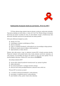 Ogólnopolska Kampania Społeczna pod hasłem „Wróć bez HIV”