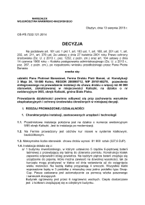 decyzja - Urząd Marszałkowski Województwa Warmińsko