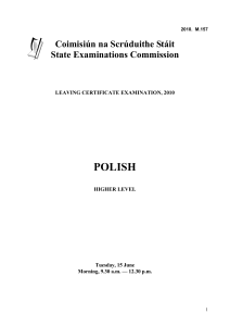 polish - State Examination Commission