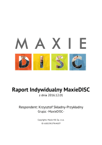 Raport Indywidualny MaxieDISC