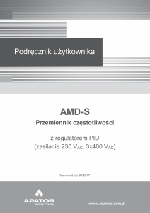 Przemiennik częstotliwości AMD-S - podręcznik
