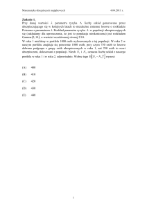 Zadanie 1. Przy danej wartości λ parametru ryzyka Λ liczby szkód