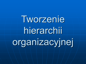 Tworzenie hierarchii organizacyjnej