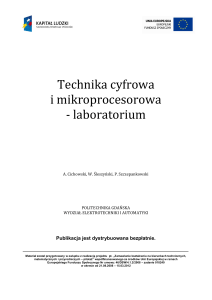 Technika cyfrowa i mikroprocesorowa - laboratorium