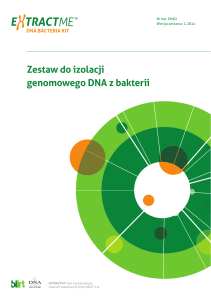 Zestaw do izolacji genomowego DNA z bakterii