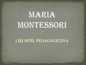MARIA MONTESSORI