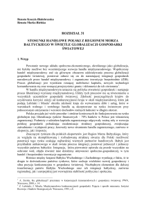 rozdział 31 stosunki handlowe polski z regionem morza bałtyckiego