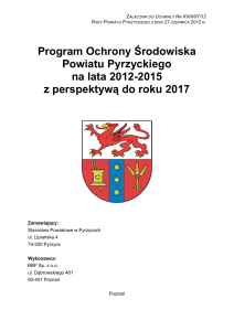 Program Ochrony Środowiska Powiatu Pyrzyckiego