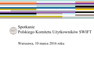 Products Portfolio - Polski Komitet Użytkowników SWIFT