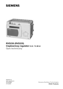 RVD230 (RVD235) Ciepłowniczy regulator co i cwu Opis