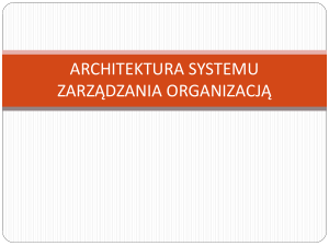 architektura systemu zarz*dzania organizacj