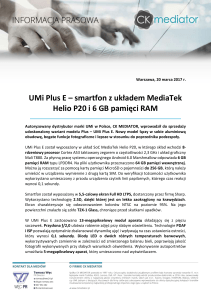 smartfon z układem MediaTek Helio P20 i 6 GB pamięci RAM