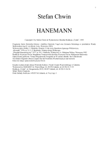 Hanemann - Chwin Stefan