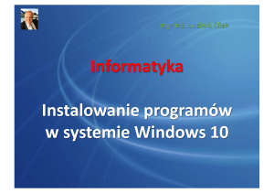 Instalowanie programow  w systemie Windows 10