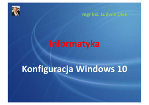 Konfiguracja Windows 10