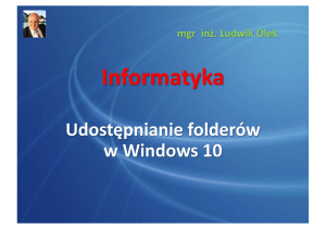 Udostępnianie folderów w Windows 10