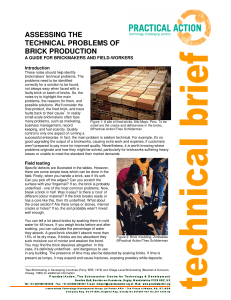 assessing technical problems brick production