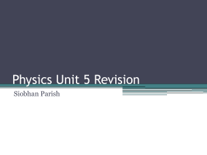 Revision Notes Unit 5 Physics