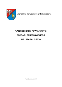 Plan sieci dróg powiatowych dla Powiatu Pruszkowskiego V2.2