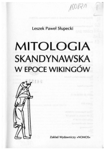 L.P. Słupecki, Mitologia skandynawska w epoce Wikingów