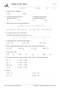 Ulamki zwykle -klasa 5(1)