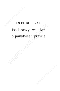 Podstawy wiedzy o pańswie i prawie-Sobczak