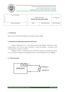 Ćwiczenie laboratoryjne: Nieliniowe obwody prądu stałego