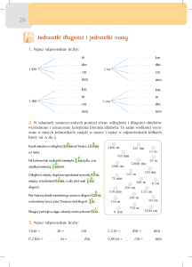 jednostki długości i masy