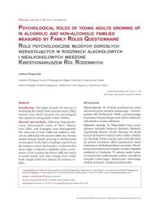 Role psychologiczne w rodzinie alkoholowej ANG