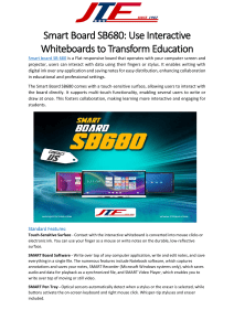 Smart Board SB680- Use Interactive Whiteboards to Transform Education