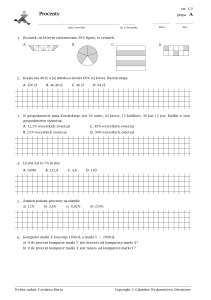 Procenty - Arkusz Zadań z Matematyki dla Szkoły Podstawowej