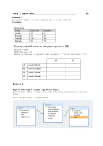 Zadania SQL: Kwerendy i analiza danych - Informatyka