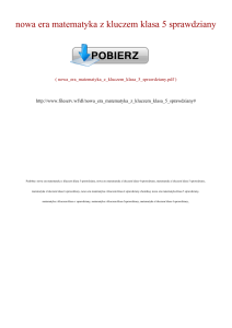 Matematyka z kluczem klasa 5 - sprawdziany z geografii