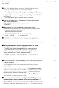 Test z historii, klasa 7 - I wojna światowa