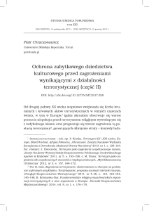 Ochrona dziedzictwa kulturowego przed terroryzmem (część II)