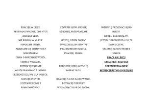 Zasady zachowania w szkole: kultura, szacunek, odpowiedzialność