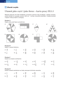 Ułamki Zwykłe: Ułamek jako Część i Iloraz – Karta Pracy III.1.1