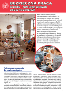 Bezpieczna praca w handlu – małe sklepy spożywcze i wielobranżowe