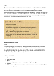 Study Guide: Puritans to Transcendentalism